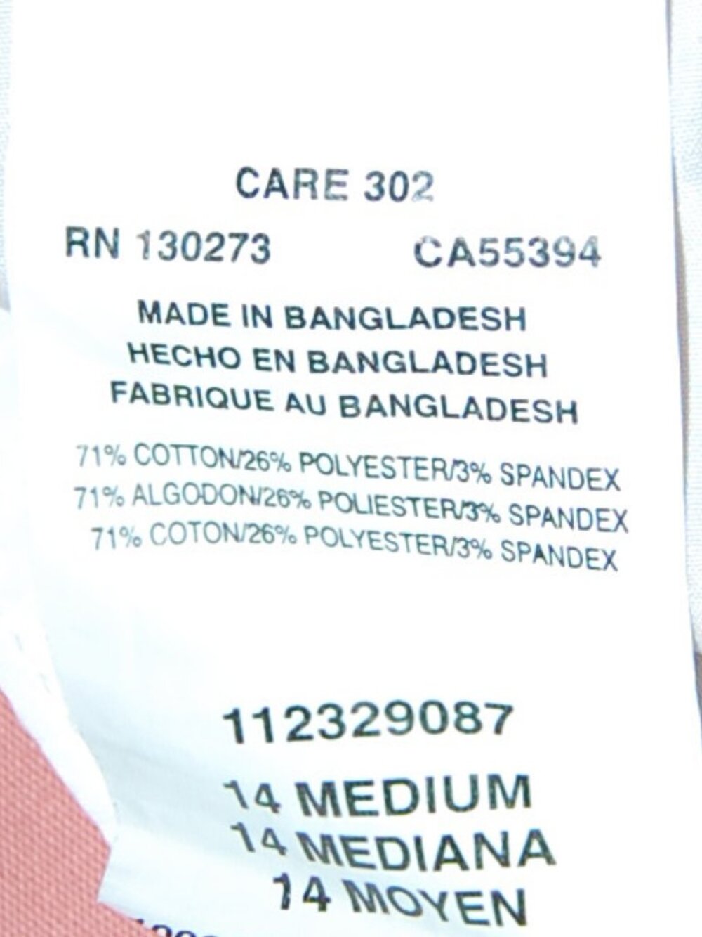 NWOT, LEE, wrinkle free, rose colored pants - Picture 8 of 8